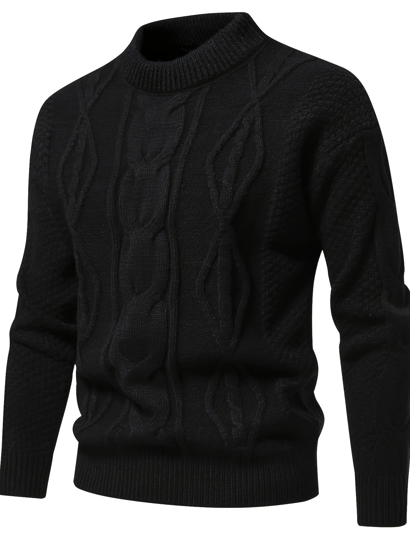 Robert | Men's Cable Knit Crew Neck Sweater - Image 5
