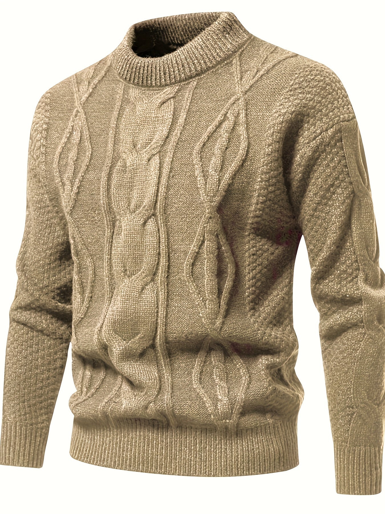 Robert | Men's Cable Knit Crew Neck Sweater - Image 6