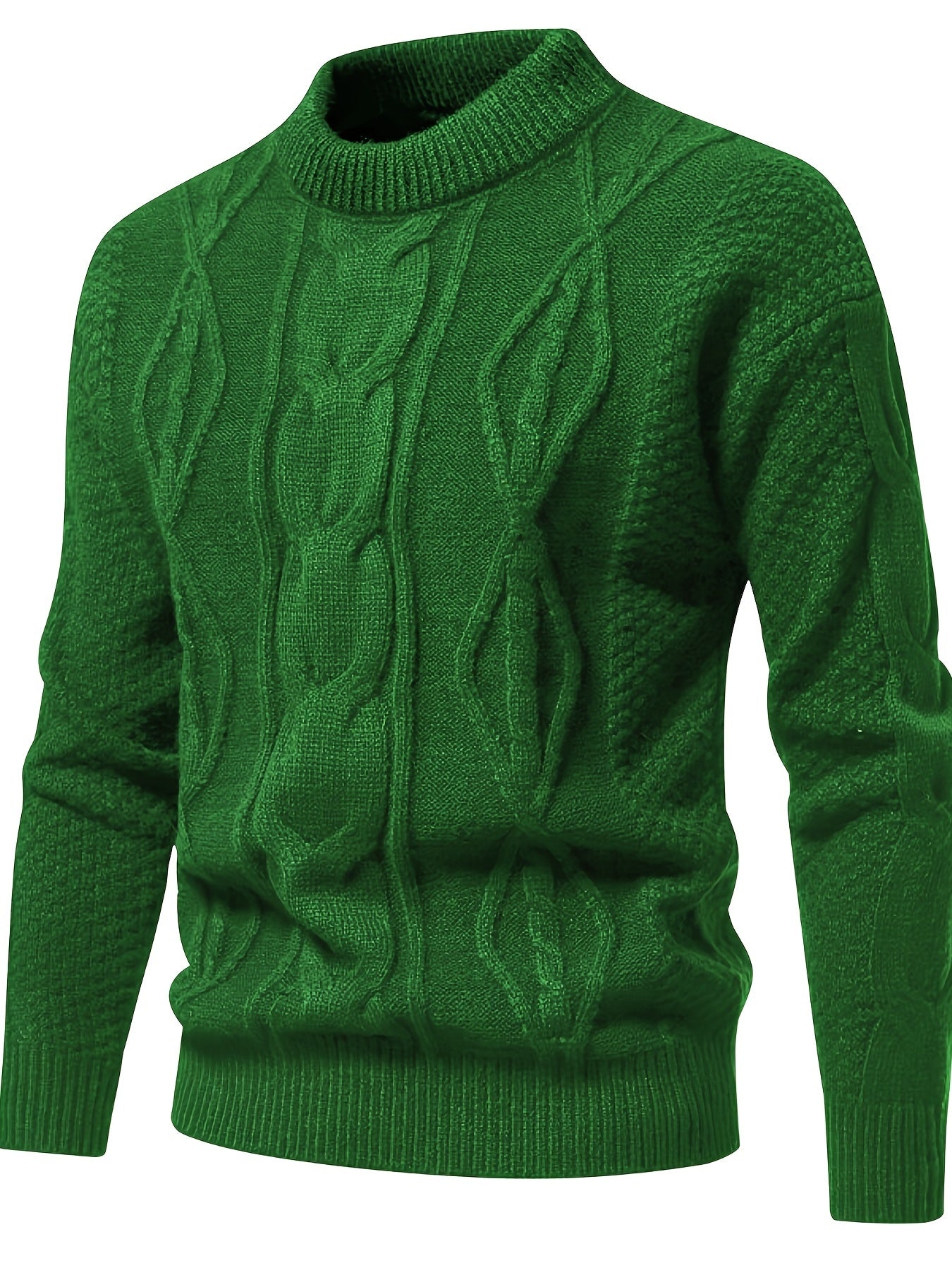 Robert | Men's Cable Knit Crew Neck Sweater - Image 7
