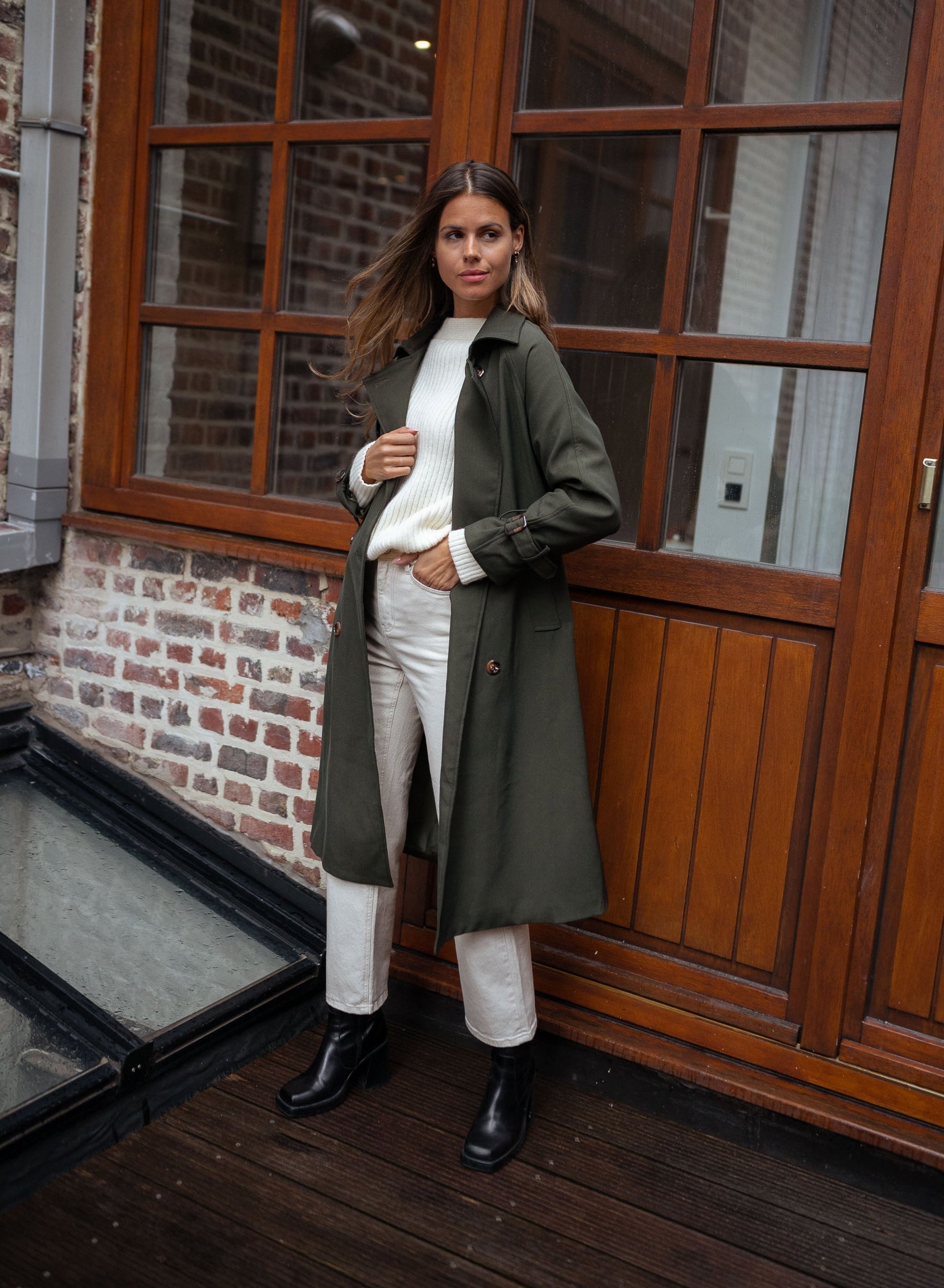 Hailey | Women's Double Breasted Long Coat - Image 13
