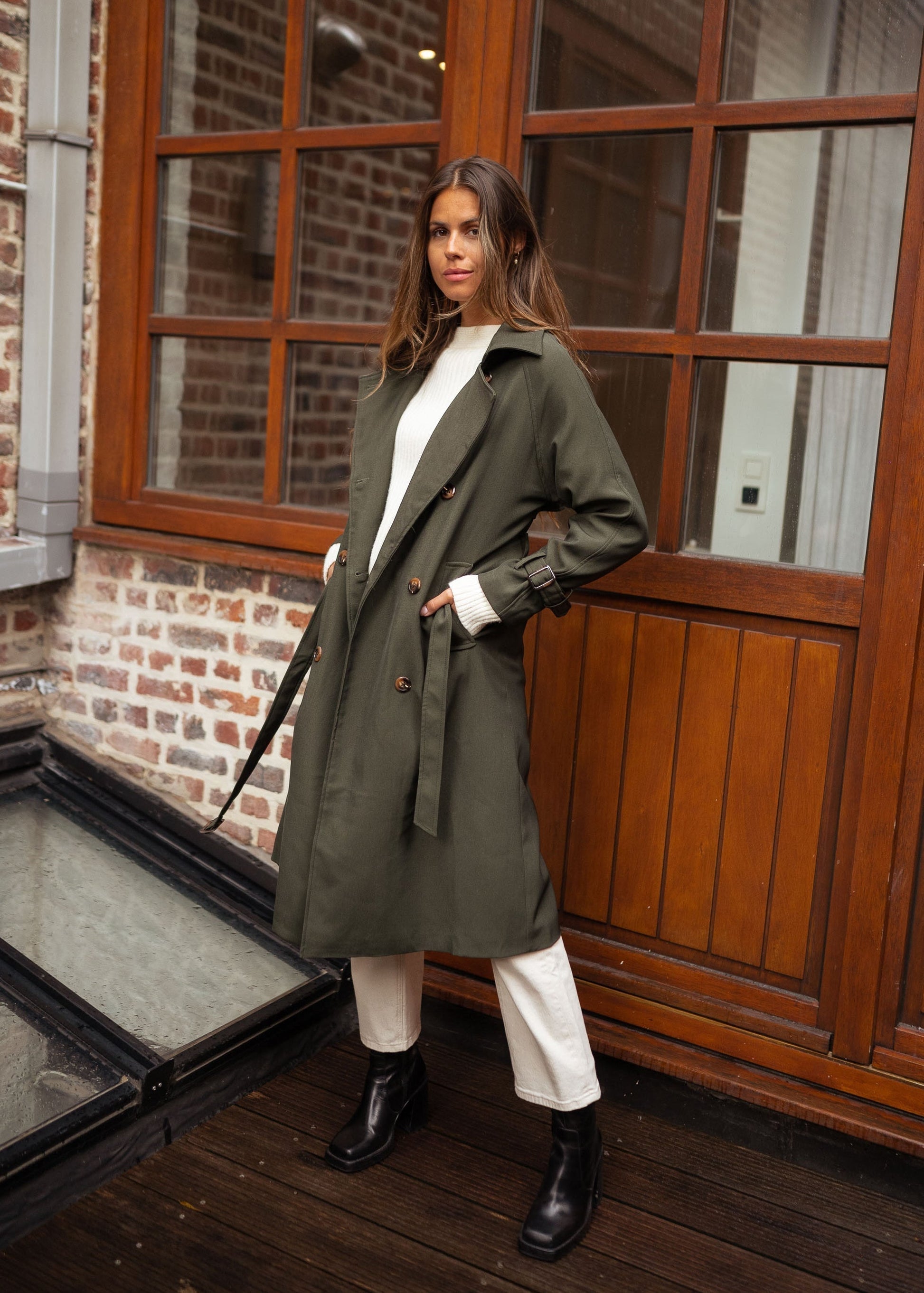 Hailey | Women's Double Breasted Long Coat - Image 6