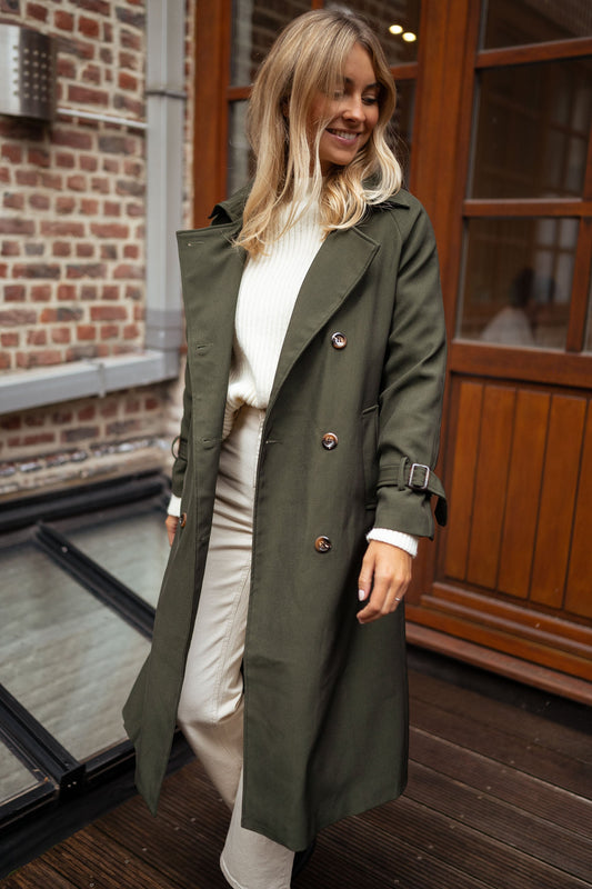 Hailey | Women's Double Breasted Long Coat - Image 1