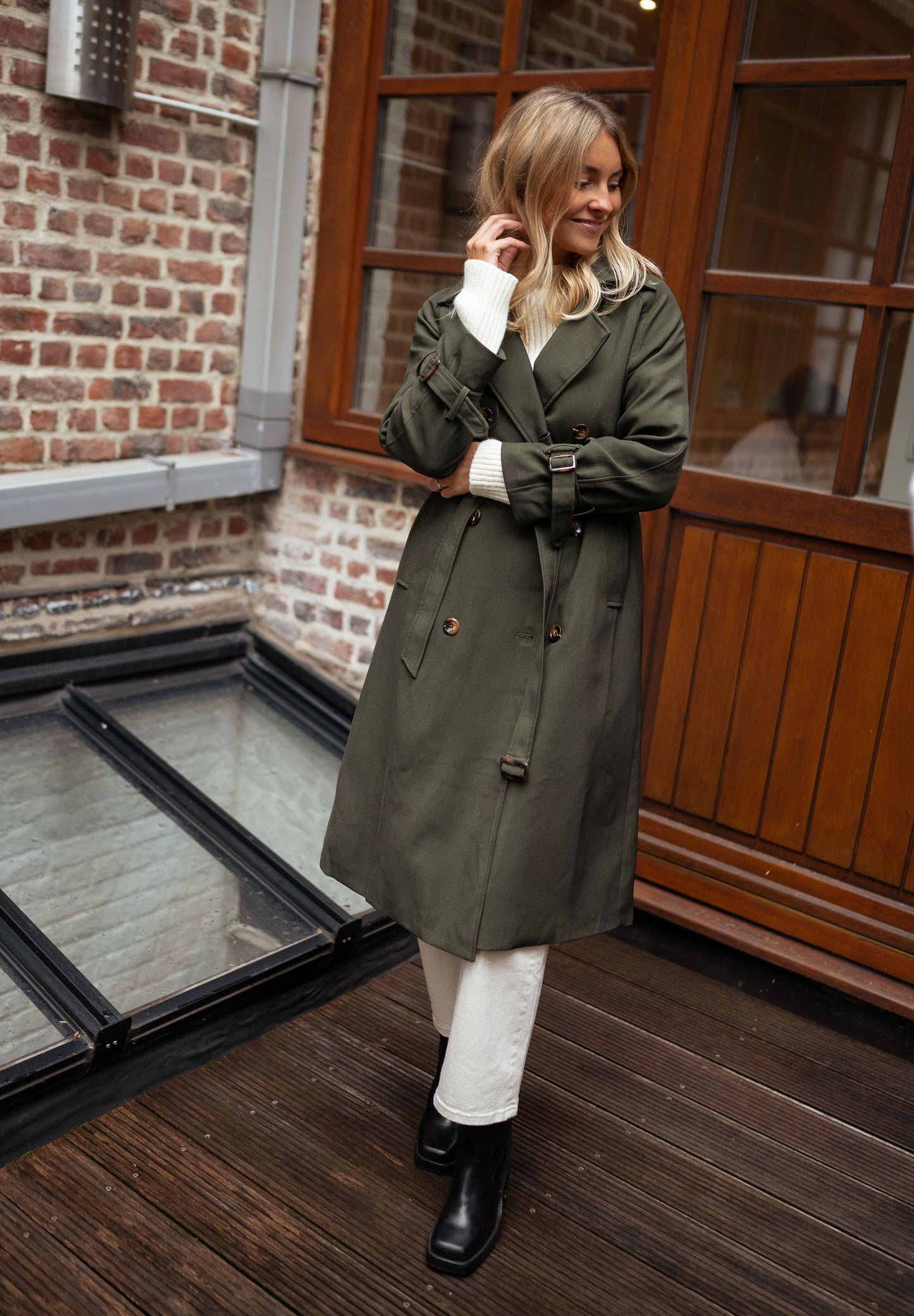 Hailey | Women's Double Breasted Long Coat - Image 11
