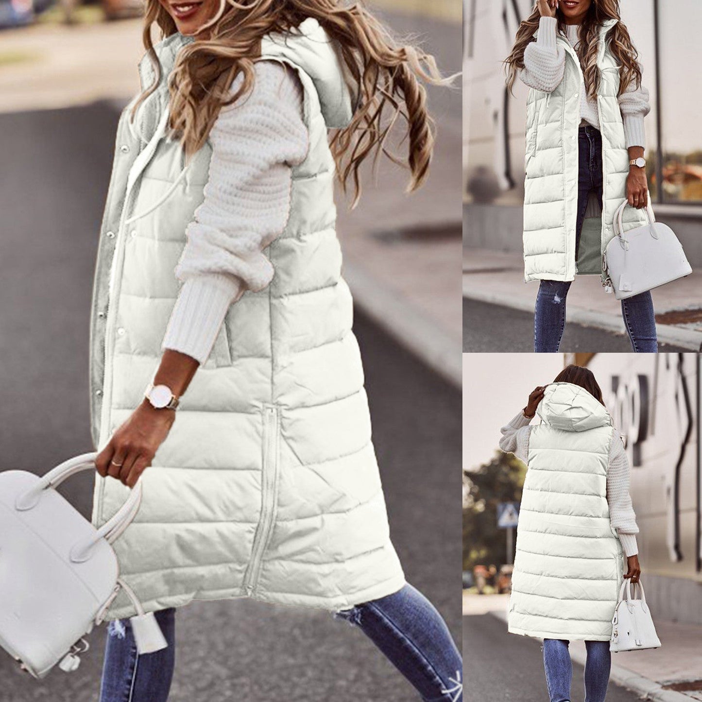 Hope | Women's Hooded Puffer Vest - Image 6
