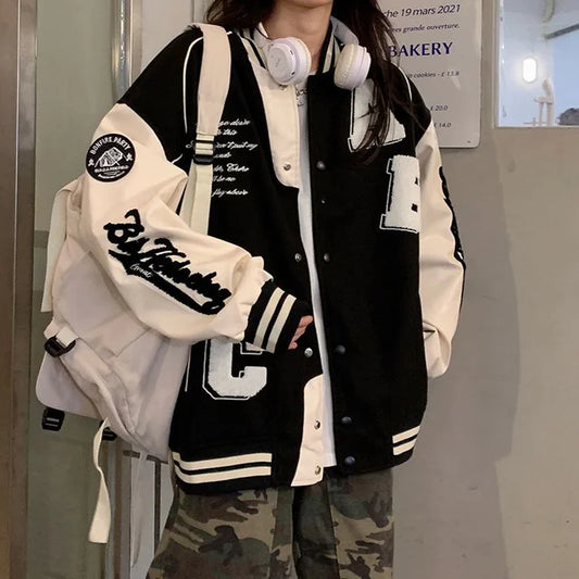 Libby | Women's Oversized Varsity Jacket - Image 1