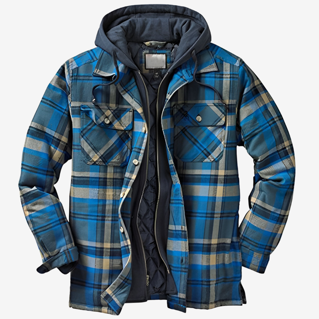 Kane | Men's Hooded Plaid Jacket - Image 6