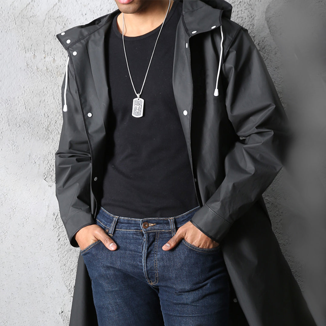 Wade | Men's Hooded Long Coat - Image 4