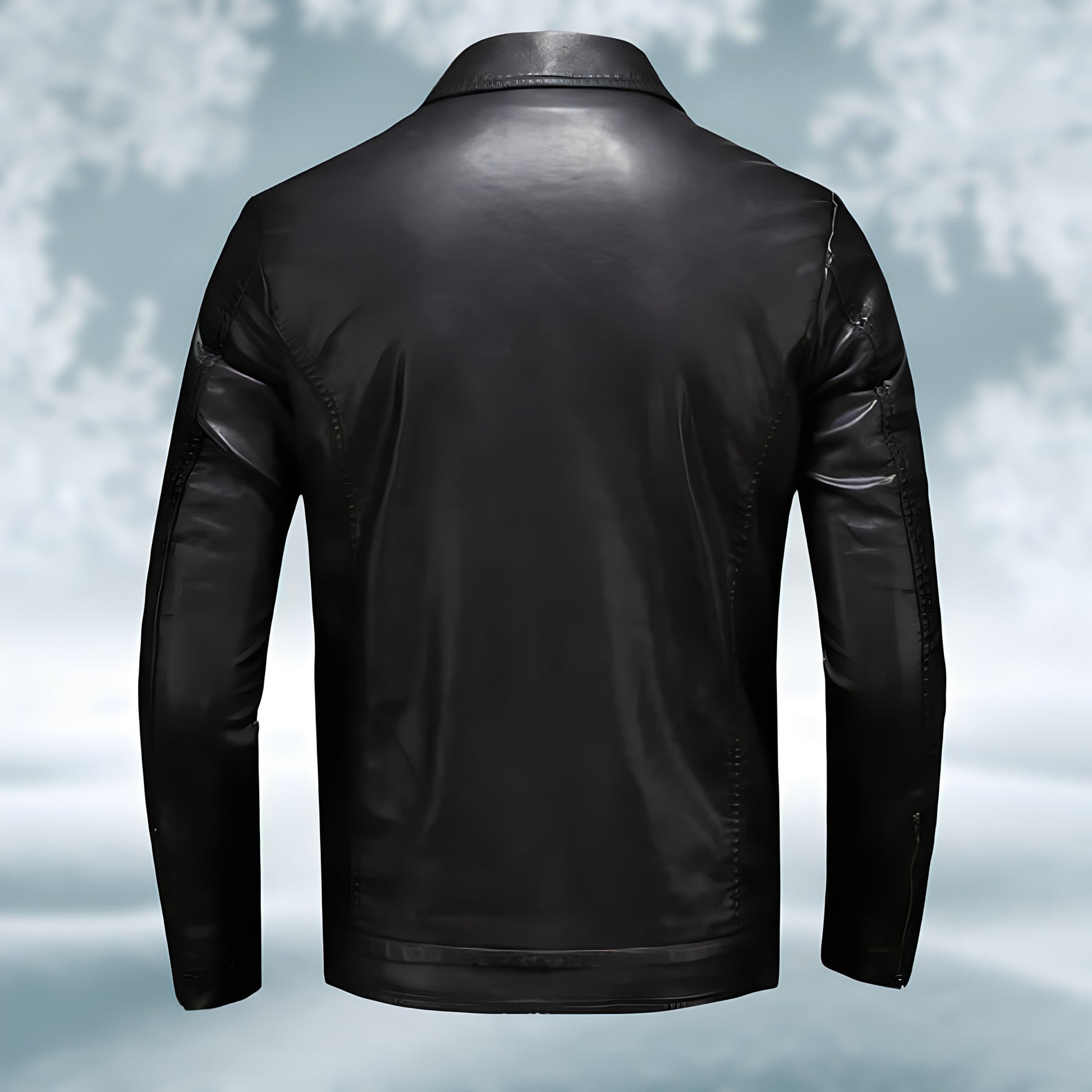 Justice | Men's Collared Leather Jacket - Image 4