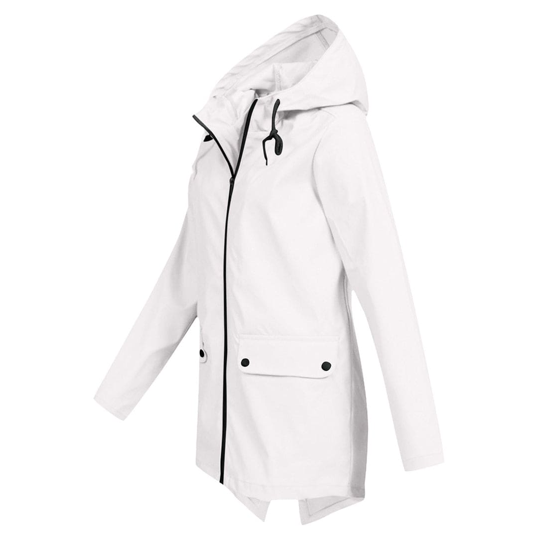 Carmen | Women's Hooded Mid-Length Raincoat - Image 5