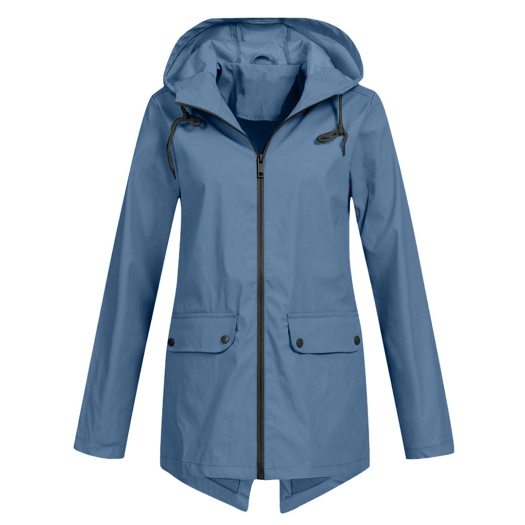 Carmen | Women's Hooded Mid-Length Raincoat - Image 15
