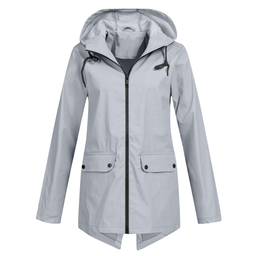 Carmen | Women's Hooded Mid-Length Raincoat - Image 14