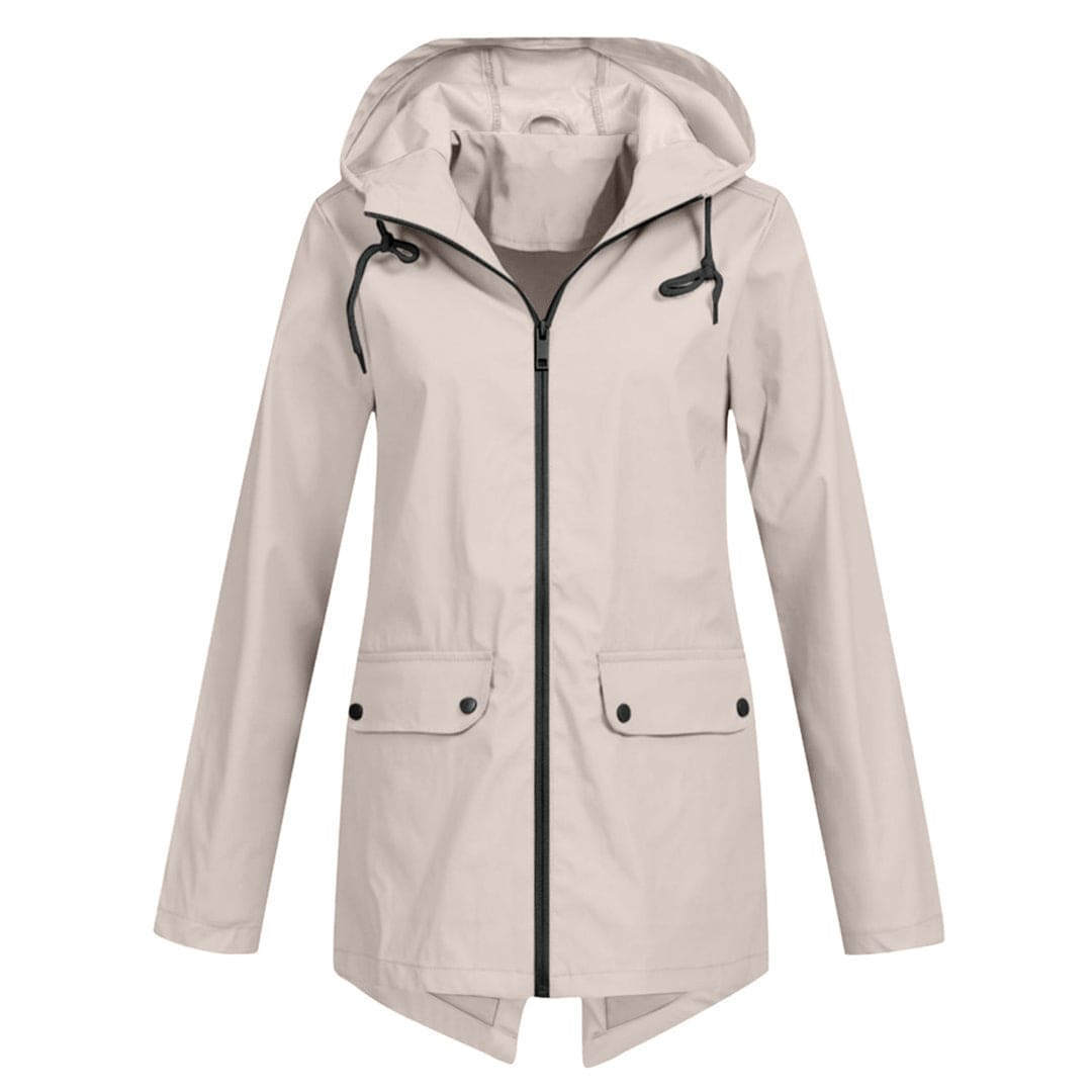 Carmen | Women's Hooded Mid-Length Raincoat - Image 11