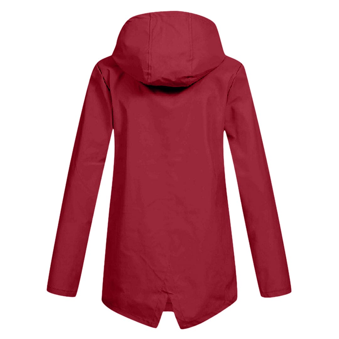 Carmen | Women's Hooded Mid-Length Raincoat - Image 4