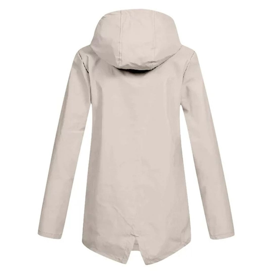 Carmen | Women's Hooded Mid-Length Raincoat - Image 2