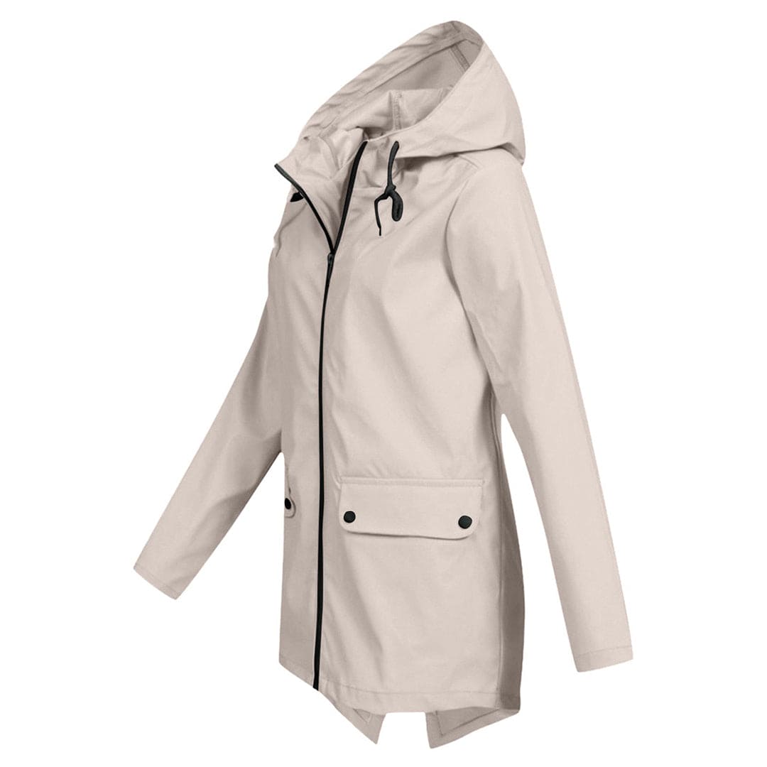 Carmen | Women's Hooded Mid-Length Raincoat - Image 1