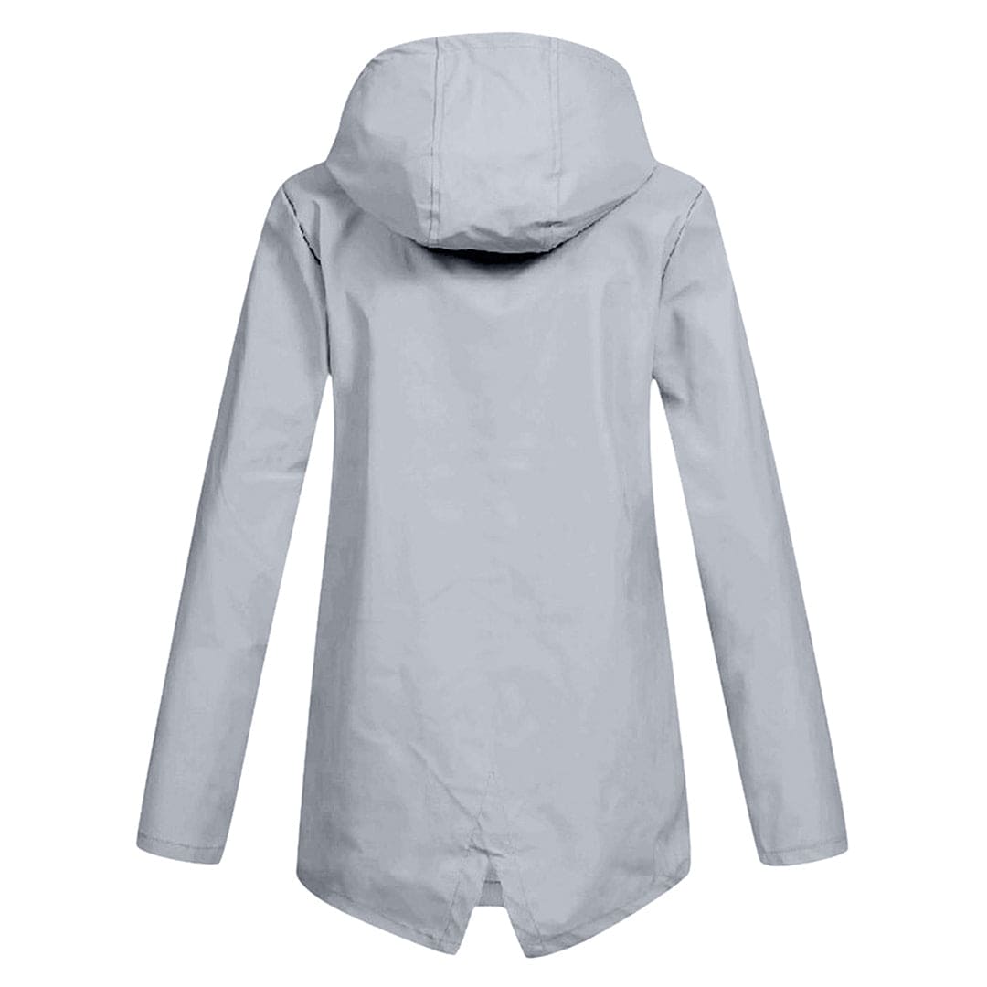 Carmen | Women's Hooded Mid-Length Raincoat - Image 8