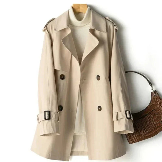 Sophia | Women's Double-Breasted Belted Trench Coat - Image 1