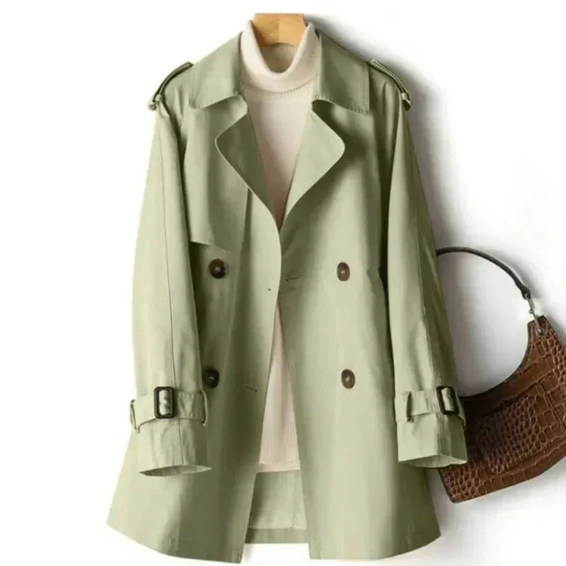 Sophia | Women's Double-Breasted Belted Trench Coat - Image 4