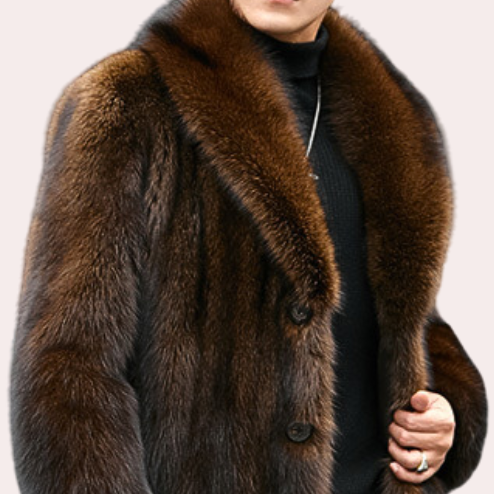 Andy | Men's Oversized Long Fur Coat - Image 3