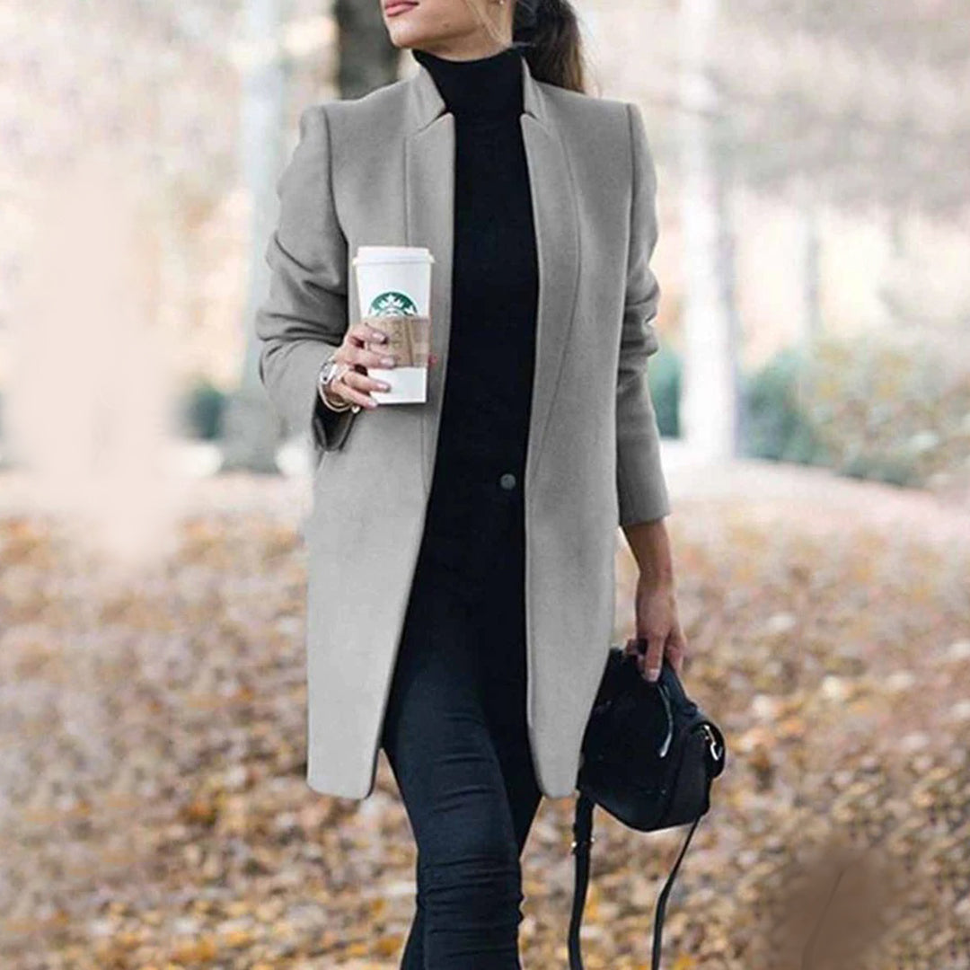 Reagan | Women's Open Front A-Line Coat - Image 4