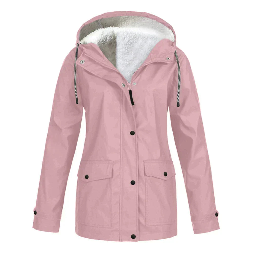 Samantha | Women's Hooded A-Line Coat - Image 10