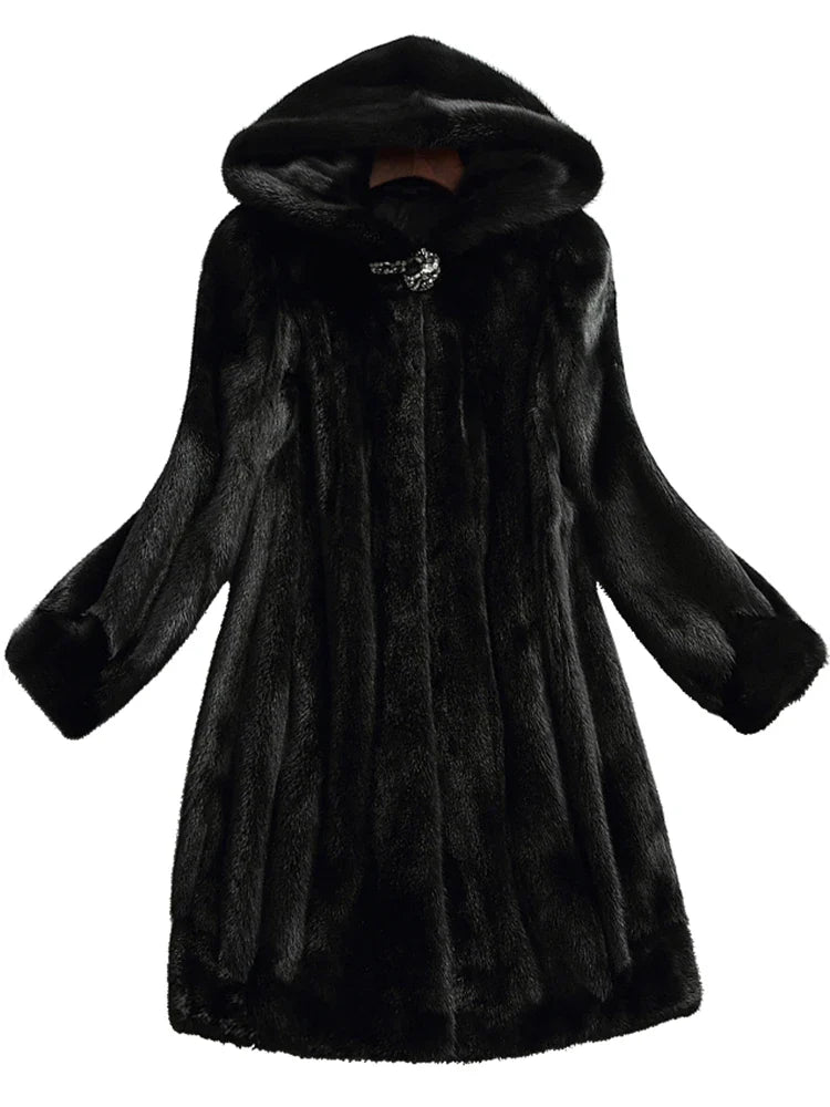 Tiffany | Women's Hooded Long Coat - Image 3