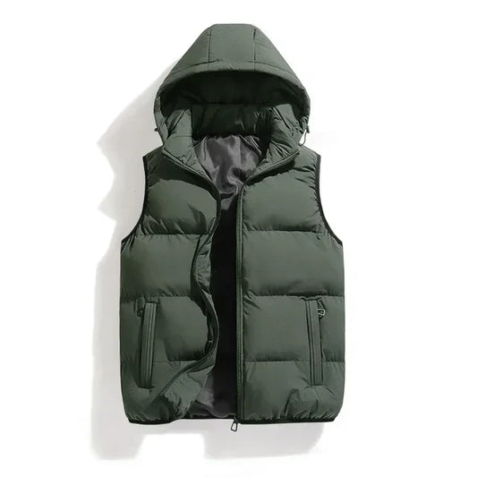 Leonard | Men's Hooded Puffer Vest - Image 1