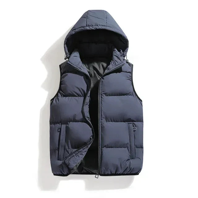 Leonard | Men's Hooded Puffer Vest - Image 8
