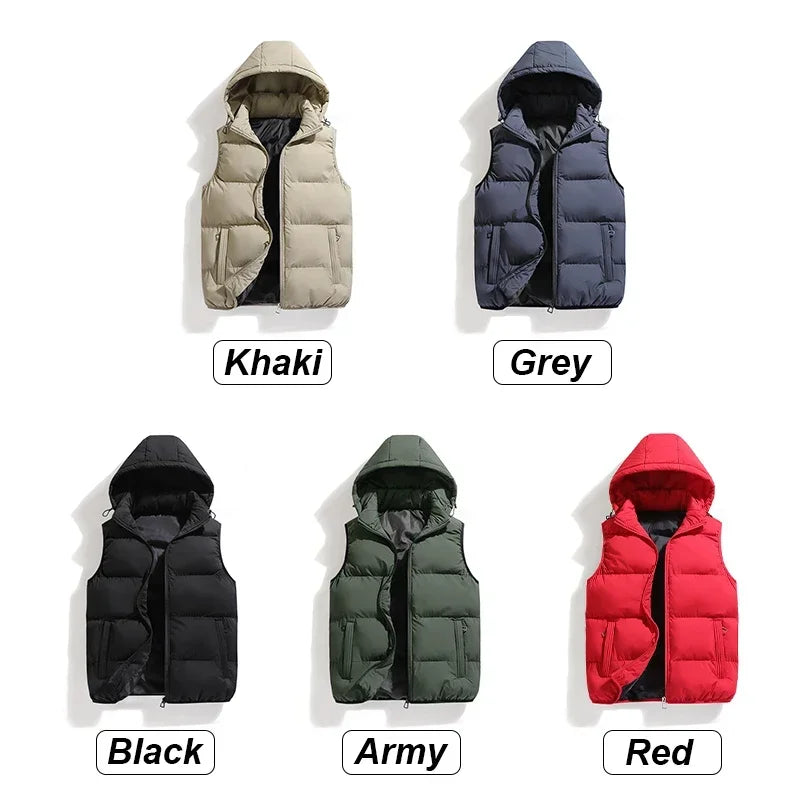 Leonard | Men's Hooded Puffer Vest - Image 6