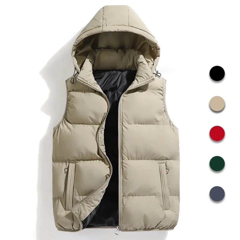 Leonard | Men's Hooded Puffer Vest - Image 2
