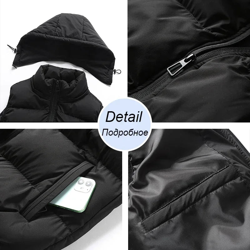 Leonard | Men's Hooded Puffer Vest - Image 5