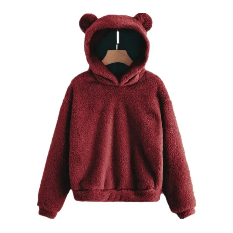 Eliza | Women's Teddy Bear Ear Relaxed Fit Hoodie - Image 5