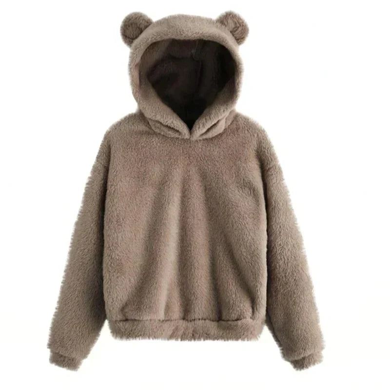 Eliza | Women's Teddy Bear Ear Relaxed Fit Hoodie - Image 4