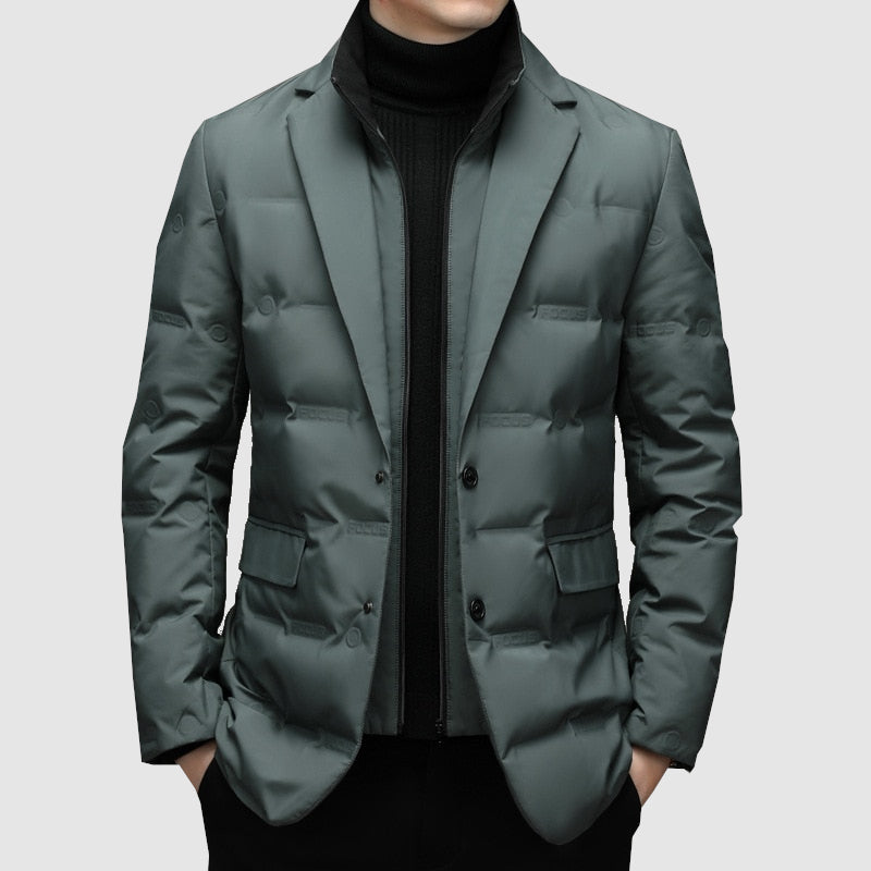 Jerry | Men's Quilted Puffer Blazer Jacket - Image 2
