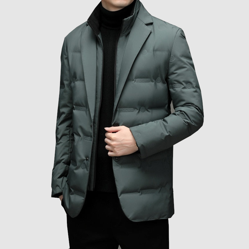 Jerry | Men's Quilted Puffer Blazer Jacket - Image 4