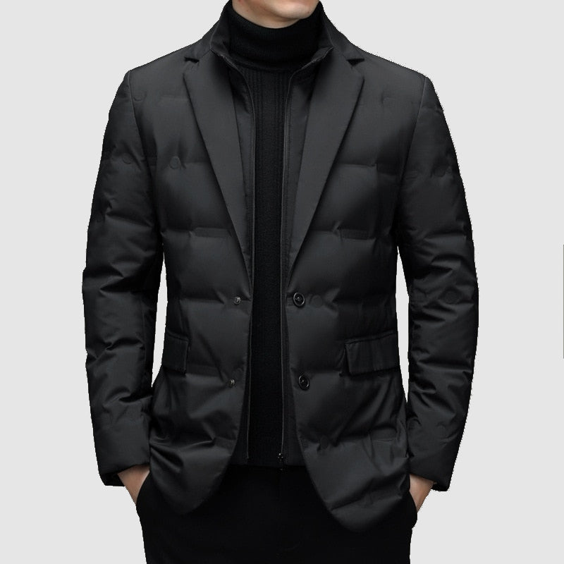 Jerry | Men's Quilted Puffer Blazer Jacket - Image 1