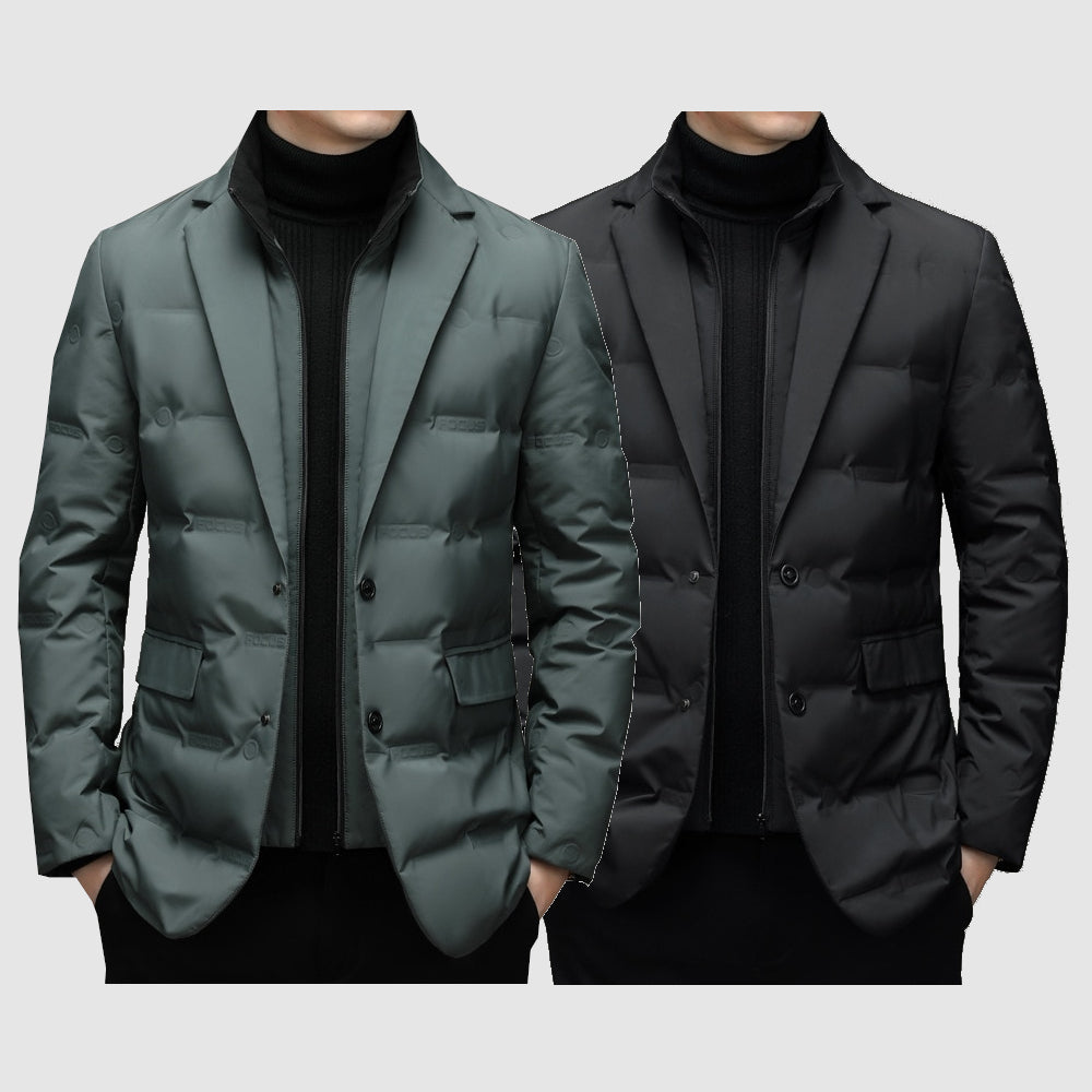 Jerry | Men's Quilted Puffer Blazer Jacket - Image 3