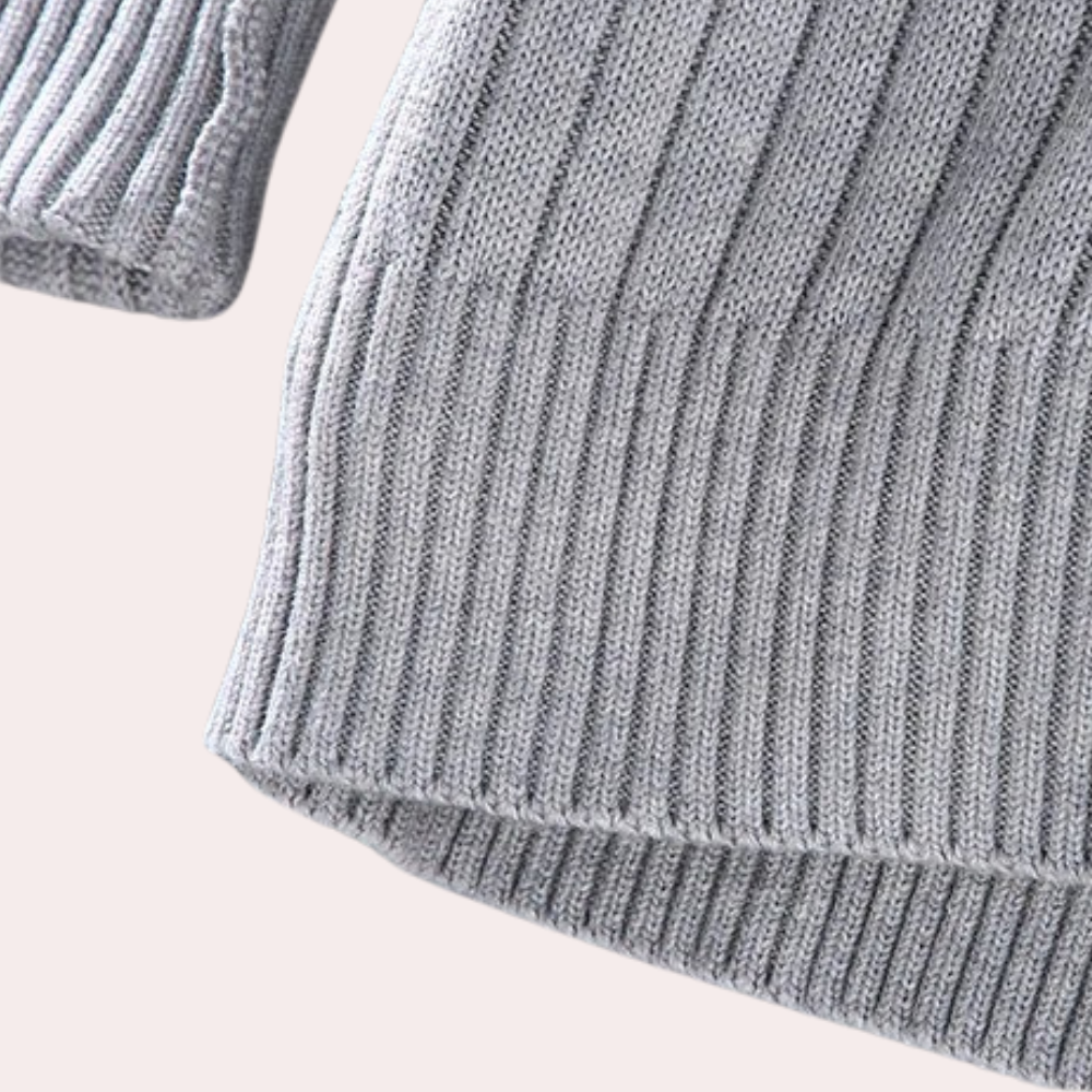 Chester | Men's Ribbed Knit Zip Up Jacket - Image 3