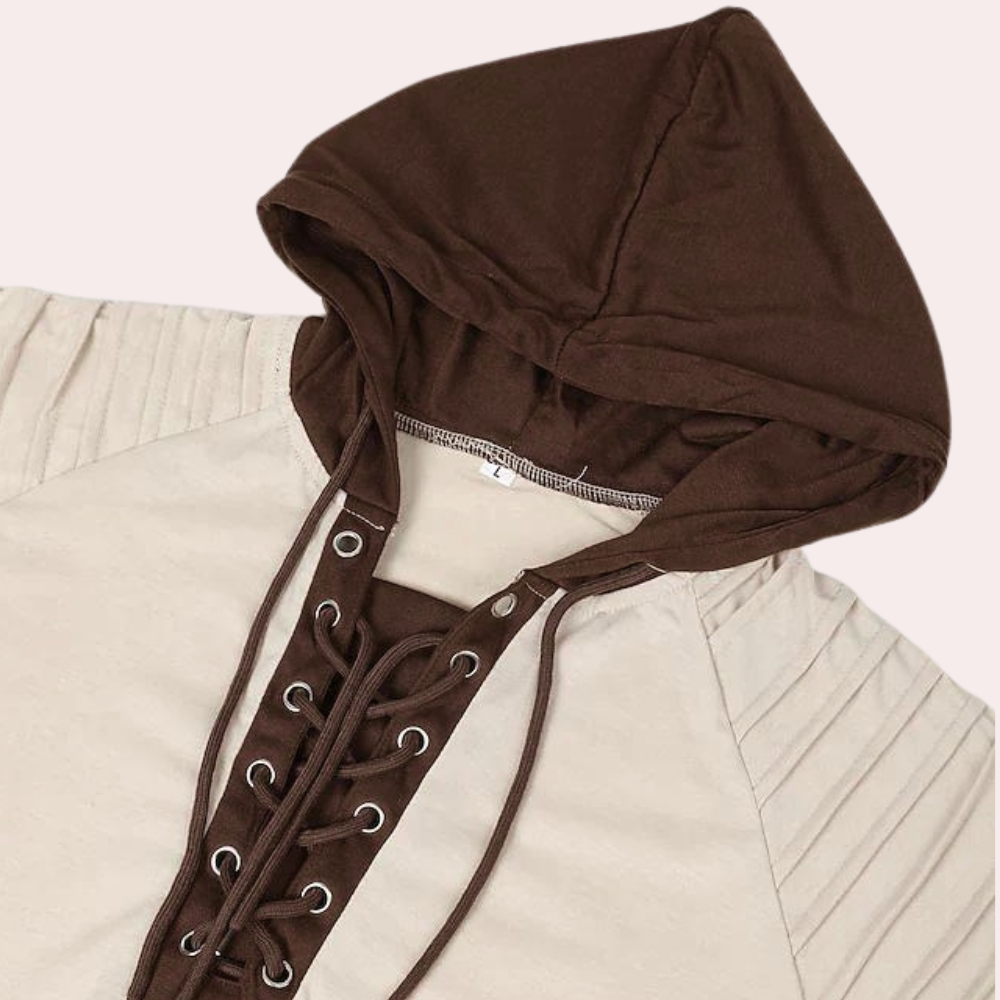 Bradley | Men's Lace-Up Hoodie - Image 2