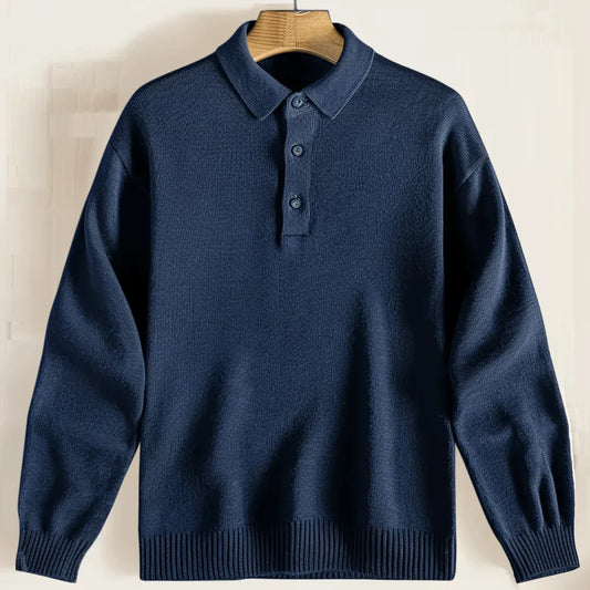Kaleb | Men's Button-Down Polo Sweater - Image 1