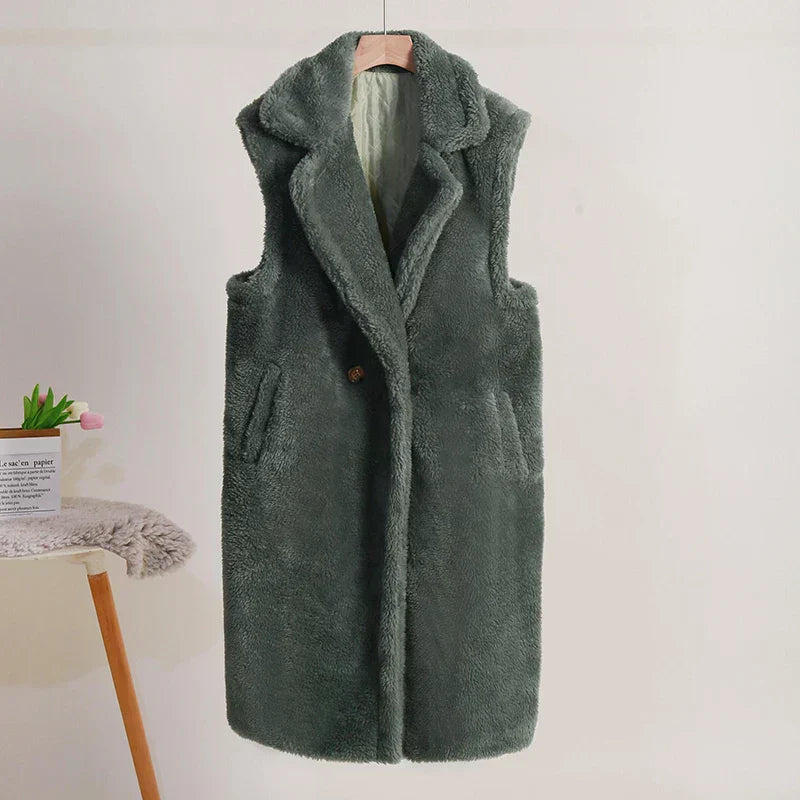 Debra | Women's Sleeveless Long Coat - Image 9