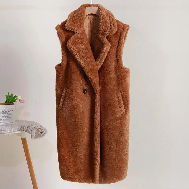 Debra | Women's Sleeveless Long Coat - Image 1