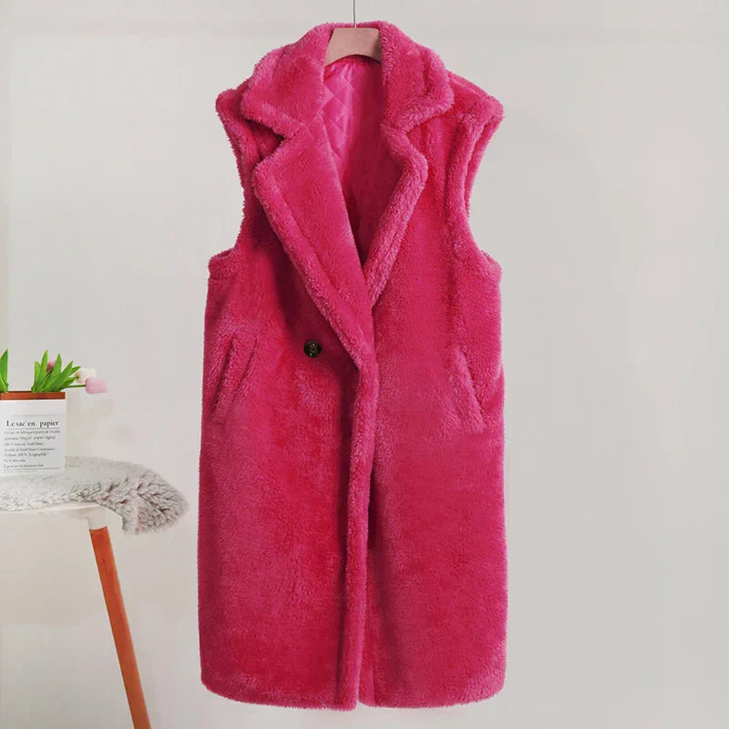 Debra | Women's Sleeveless Long Coat - Image 5