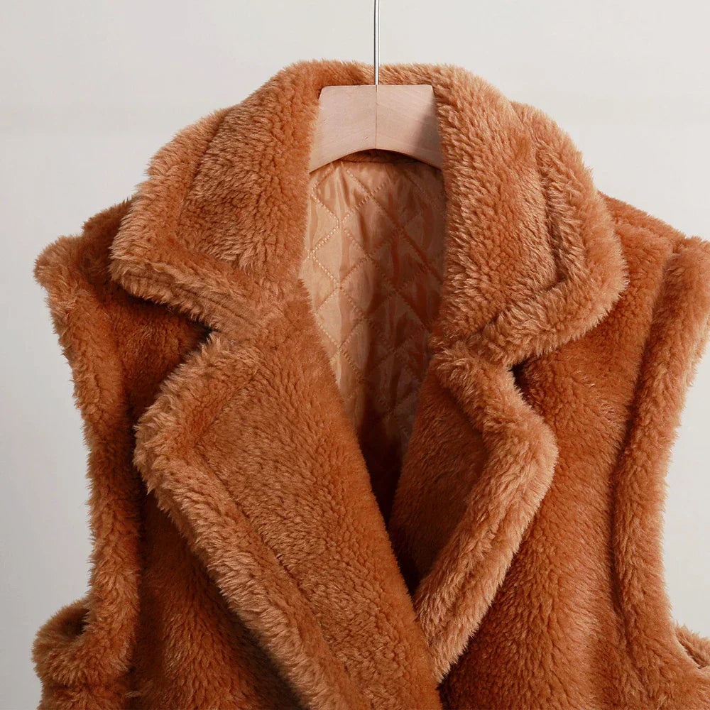 Debra | Women's Sleeveless Long Coat - Image 2