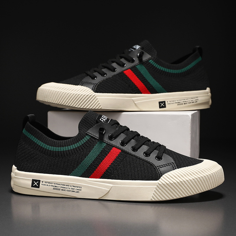 Men's Striped Lace-Up Sneakers - Image 5