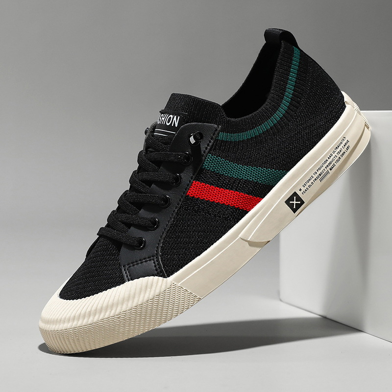 Men's Striped Lace-Up Sneakers - Image 4