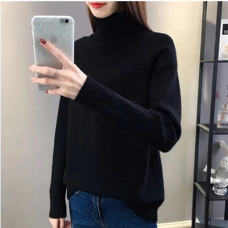 Liliana | Women's Turtleneck Knit Sweater - Image 2