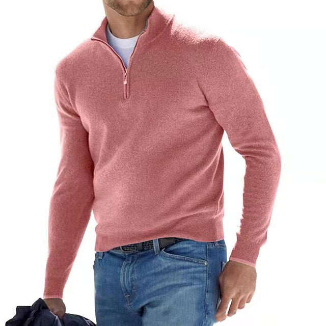 Wilbur | Men's Quarter-Zip Pullover Sweater - Image 8
