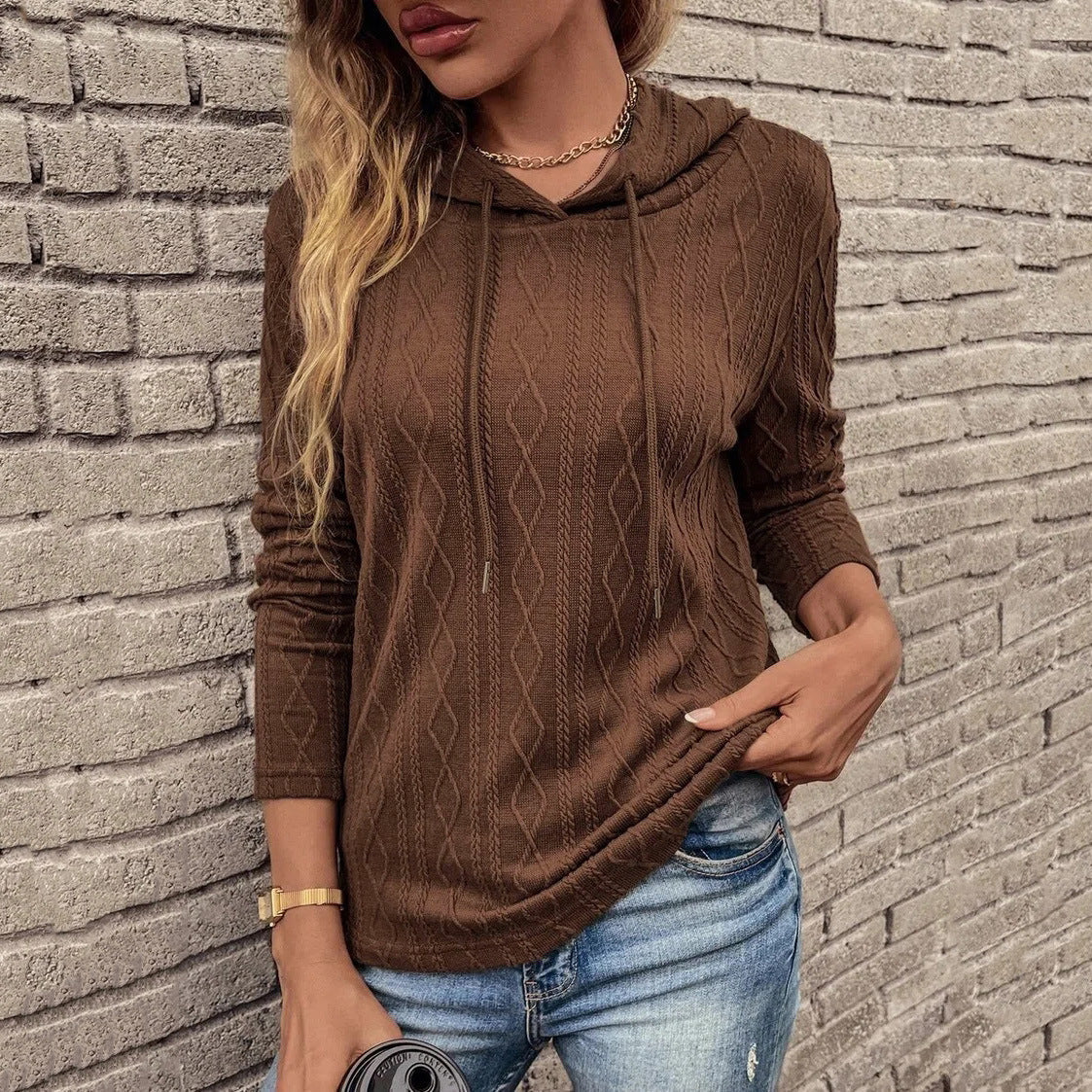 Reagan | Women's Drawstring Pullover Hoodie - Image 3