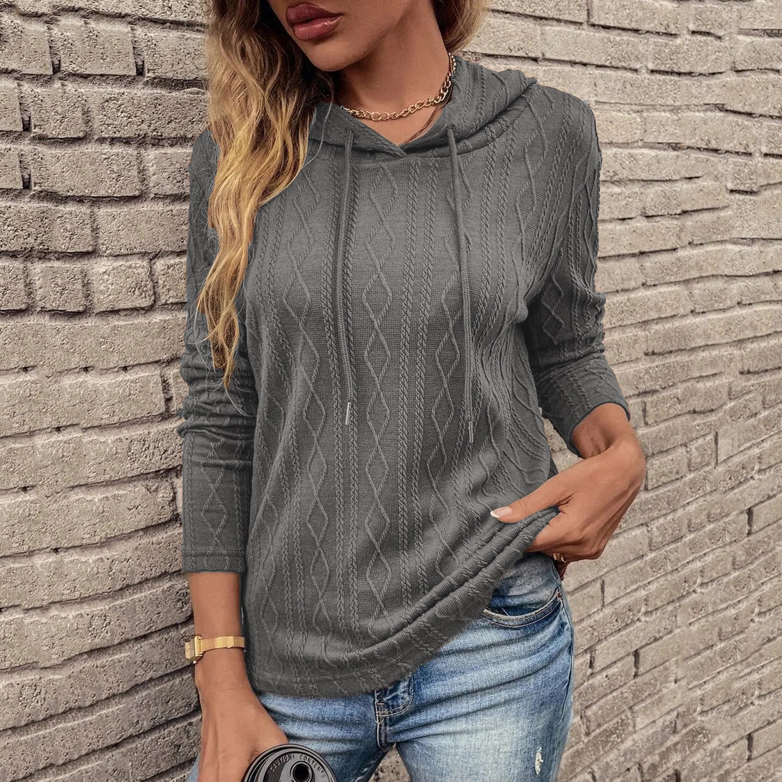 Reagan | Women's Drawstring Pullover Hoodie - Image 2